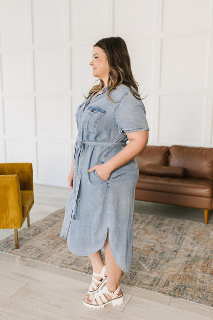 Hazel Blues® |  Wait For It Denim Shirtdress