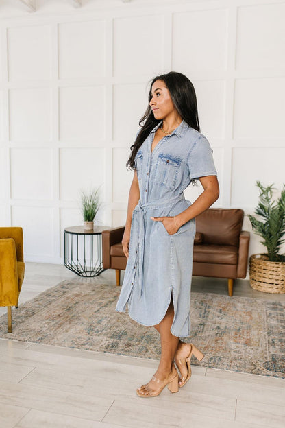 Hazel Blues® |  Wait For It Denim Shirtdress