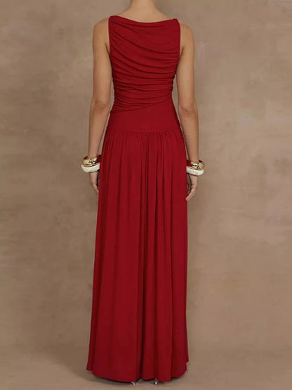Hazel Blues® |  Ruched Sleeveless Maxi Dress