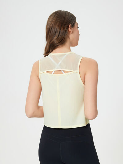 Hazel Blues® |  Millennia Round Neck Cropped Active Tank