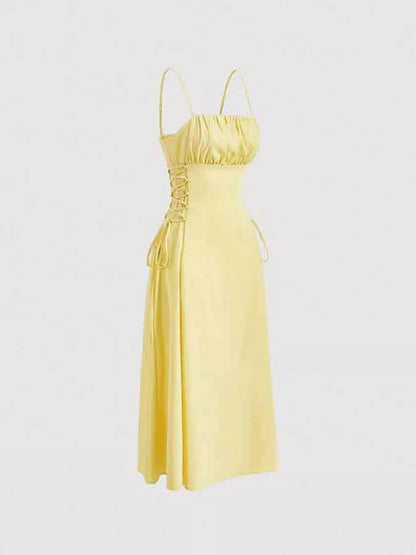 Hazel Blues® |  Lace-Up Side A-Line Cami Dress