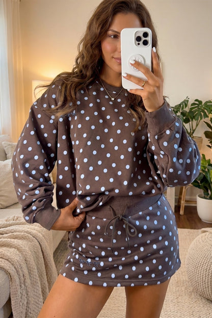 Hazel Blues® |  Dot Darling Dress | Polka Dot Bow Detail Embroidered Dress