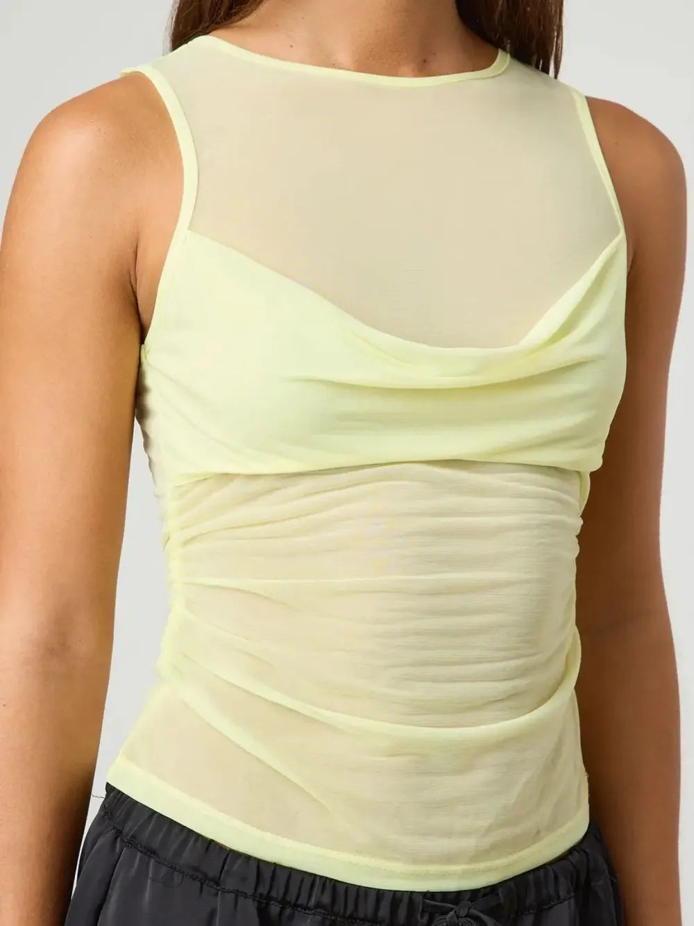 Hazel Blues® |  Ruched Round Neck Tank