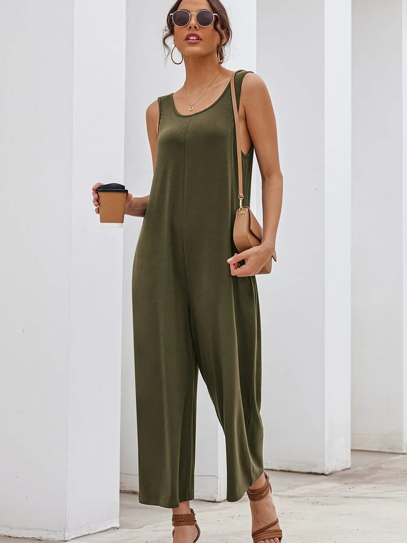 Hazel Blues® |  Sleeveless Wide Leg Casual Jumpsuit