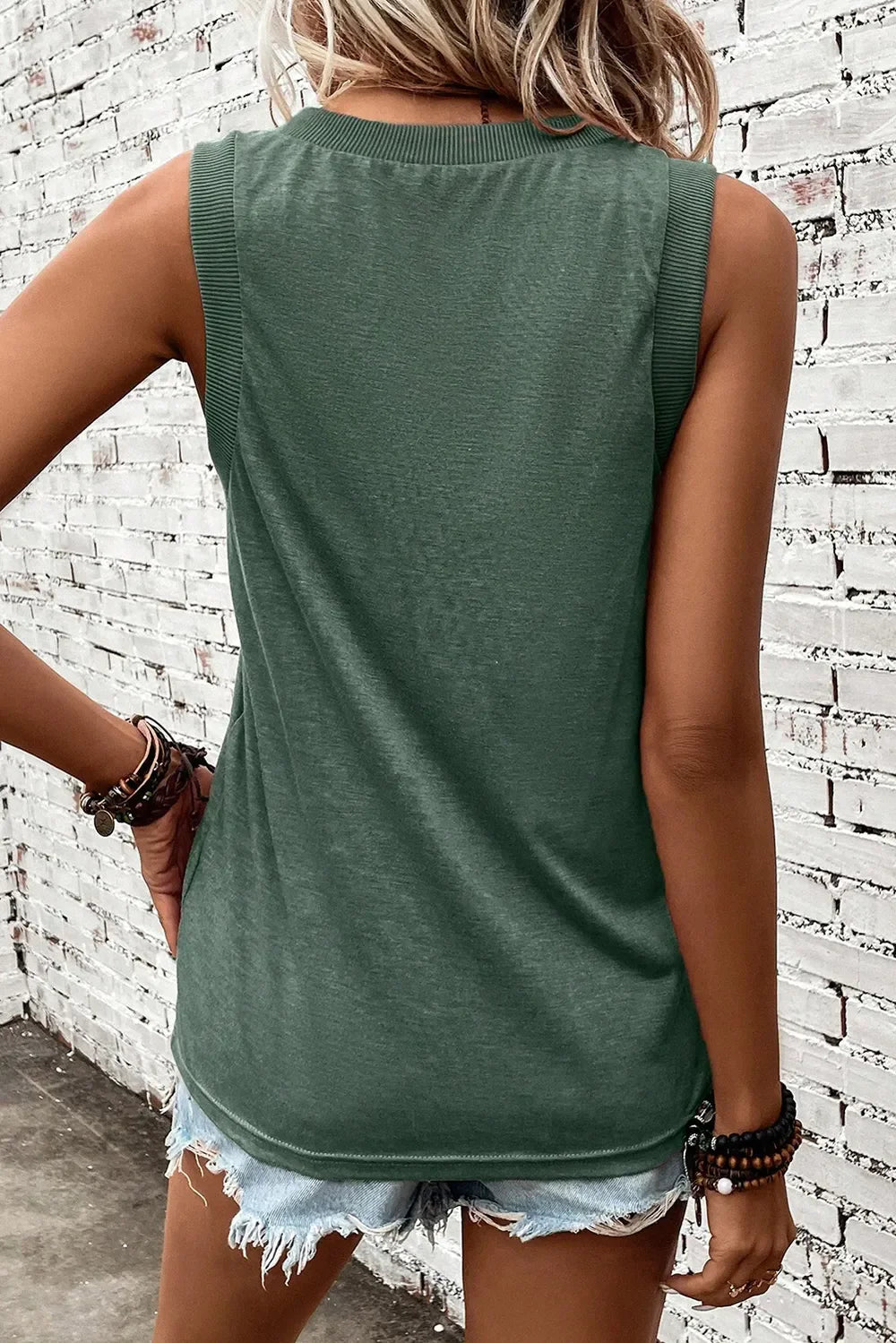 Hazel Blues® |  US Flag V-Neck Tank