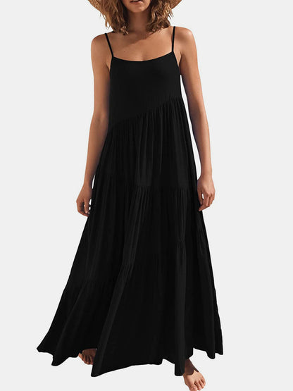 Hazel Blues® |  Ruched Tiered Spaghetti Strap Dress