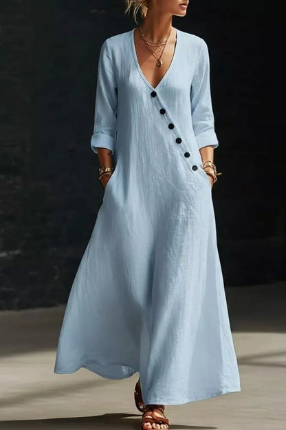 Hazel Blues® |  Surplice Long Sleeve Maxi Dress