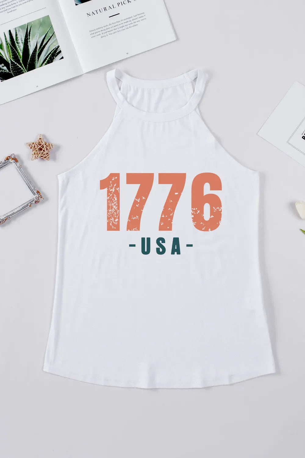 Hazel Blues® |  1776 USA Round Neck Tank