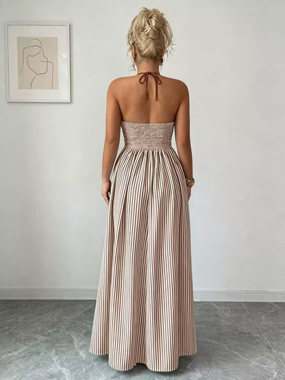 Stripe Right Dress | Striped Halter Dress