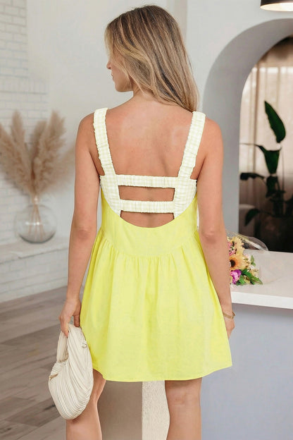 Hazel Blues® |  Sunshine Gingham Mini Dress