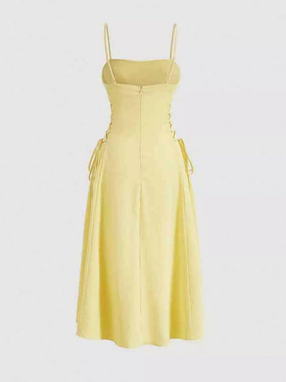 Hazel Blues® |  Lace-Up Side A-Line Cami Dress
