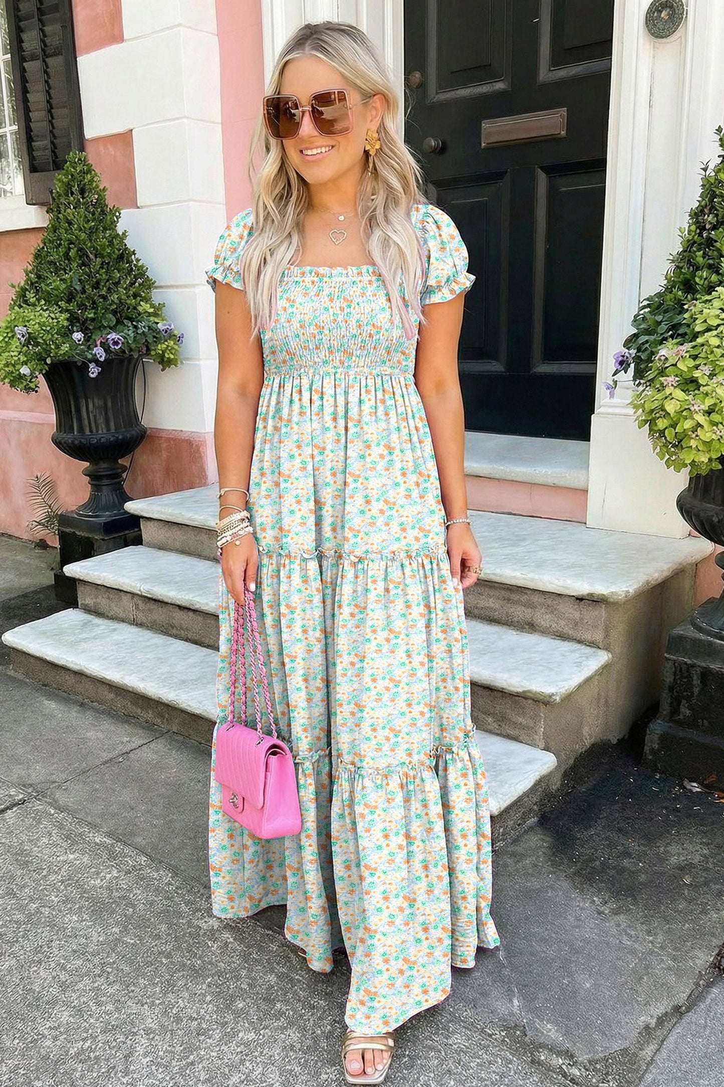 Hazel Blues® |  Sunday Bloom Dress | Floral High Rise Dress