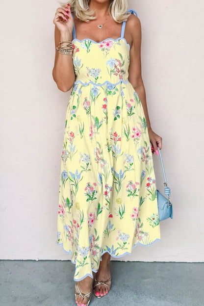 Sunday Bloom Dress | Floral High Waist Dress