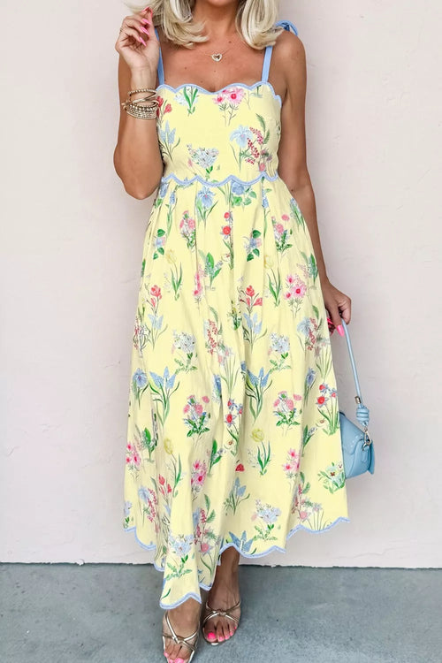 Sunday Bloom Dress | Floral High Waist Dress
