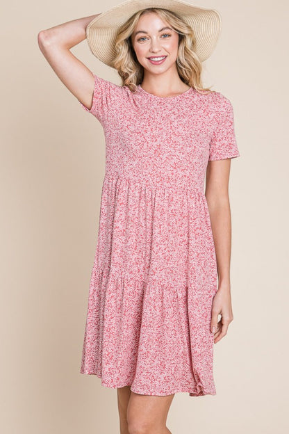 Hazel Blues® |  BOMBOM Printed Short Sleeve Mini Dress