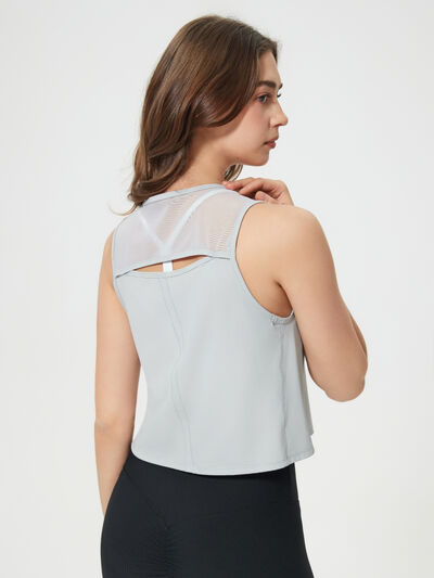 Hazel Blues® |  Millennia Round Neck Cropped Active Tank