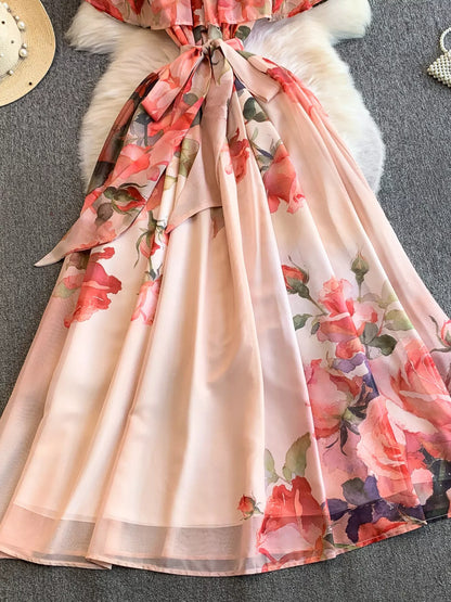 Hazel Blues® |  Floral Off-Shoulder A-Line Dress