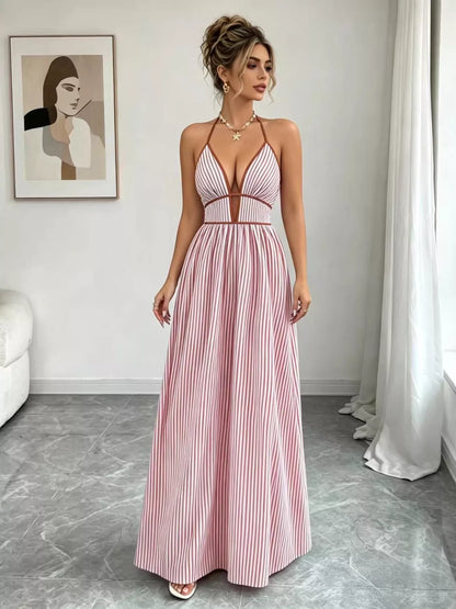 Stripe Right Dress | Striped Halter Dress