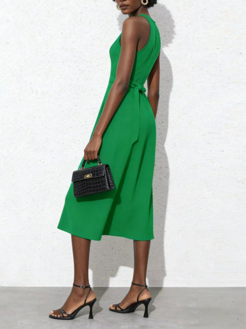 Hazel Blues® |  Sleeveless Tie Waist Midi Dress