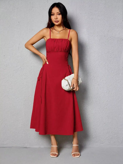Hazel Blues® |  Lace-Up Side A-Line Cami Dress