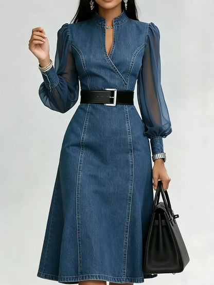 Blue Jean Baby Dress | Denim Sheer Dress