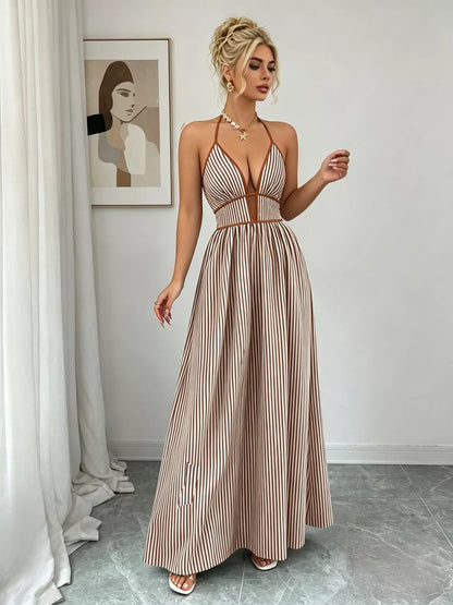 Stripe Right Dress | Striped Halter Dress