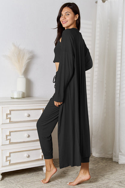 Hazel Blues® |  Tank, Pants, and Cardigan Set with Pockets