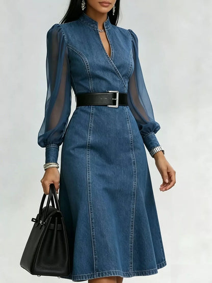 Blue Jean Baby Dress | Denim Sheer Dress