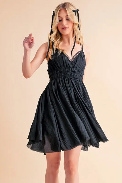 Hazel Blues® |  Aemi+Co Lace Detail Mini Cami Dress