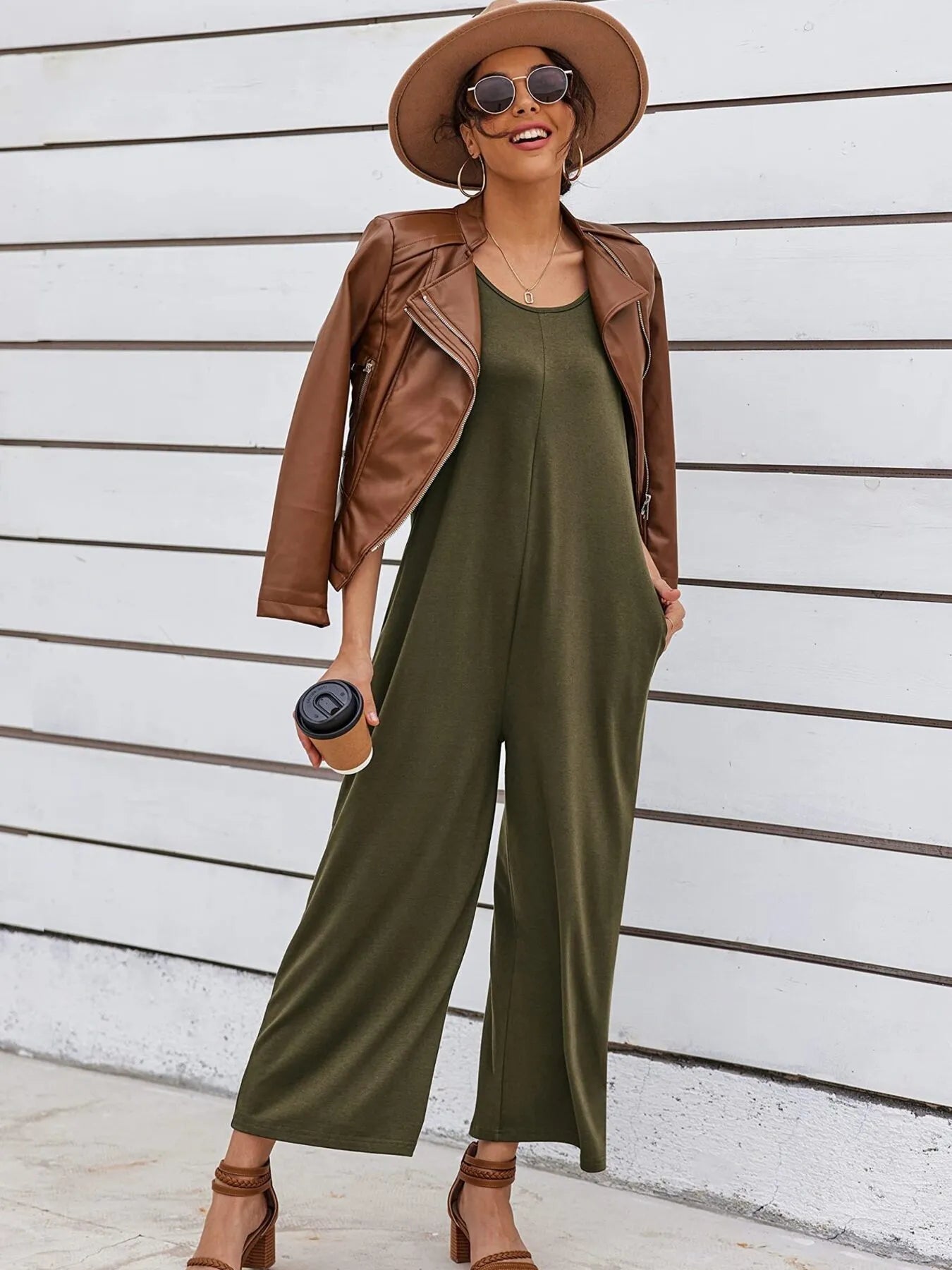 Hazel Blues® |  Sleeveless Wide Leg Casual Jumpsuit
