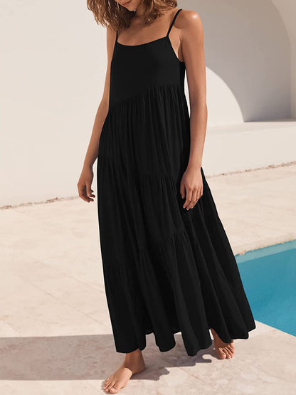 Hazel Blues® |  Ruched Tiered Spaghetti Strap Dress