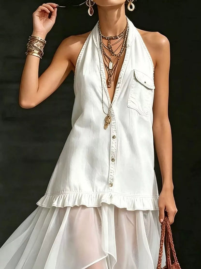 Ruffle Romance Dress | Ruffle Halter Dress