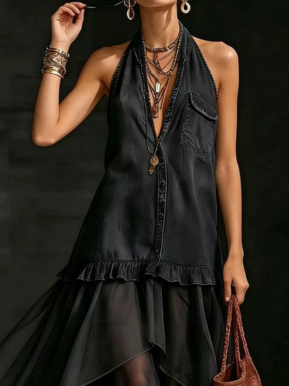 Ruffle Romance Dress | Ruffle Halter Dress