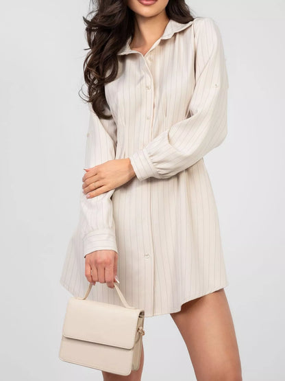 Hazel Blues® |  Striped Button-Down Mini Dress