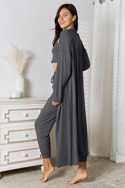 Hazel Blues® |  Tank, Pants, and Cardigan Set with Pockets