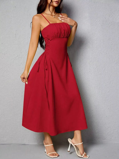 Hazel Blues® |  Lace-Up Side A-Line Cami Dress