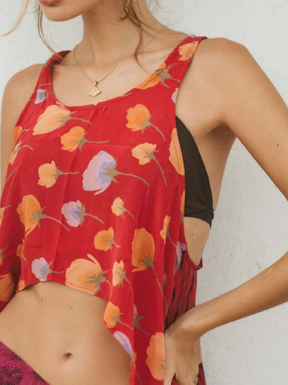 Hazel Blues® |  Printed Scoop Neck Tank