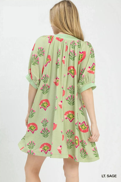 Hazel Blues® |  Umgee Abstract Print Mini Dress