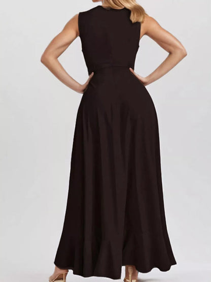 Hazel Blues® | Ruffled High-Low Maxi Dress