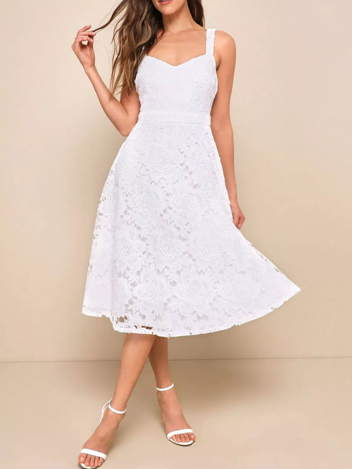 Hazel Blues® |  Lace A-Line Midi Dress