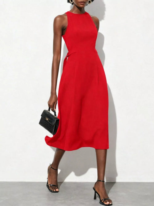 Hazel Blues® |  Sleeveless Solid Color Midi Dress