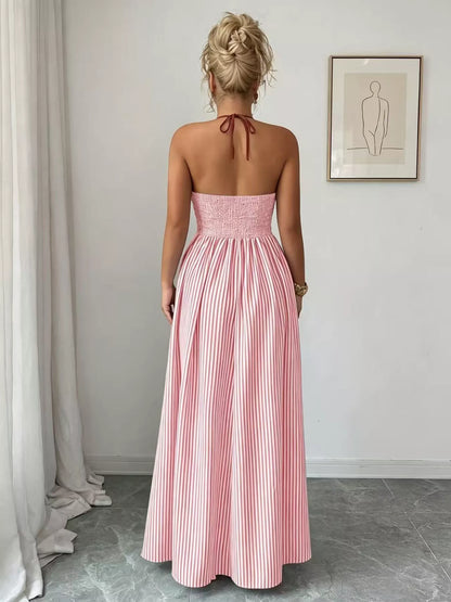 Stripe Right Dress | Striped Halter Dress