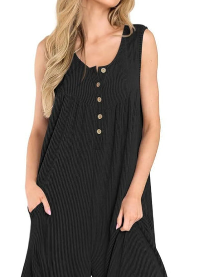 Hazel Blues® |  Sleeveless Wide Leg Jumpsuit
