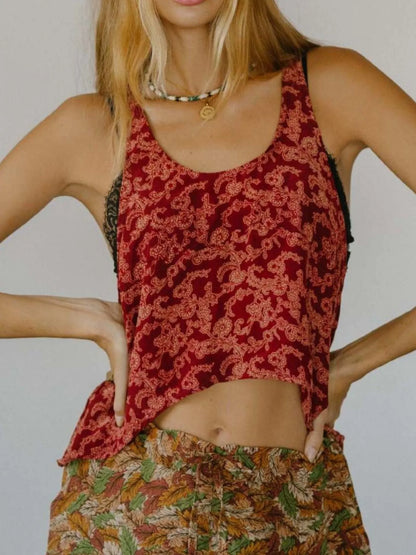 Hazel Blues® |  Printed Scoop Neck Tank