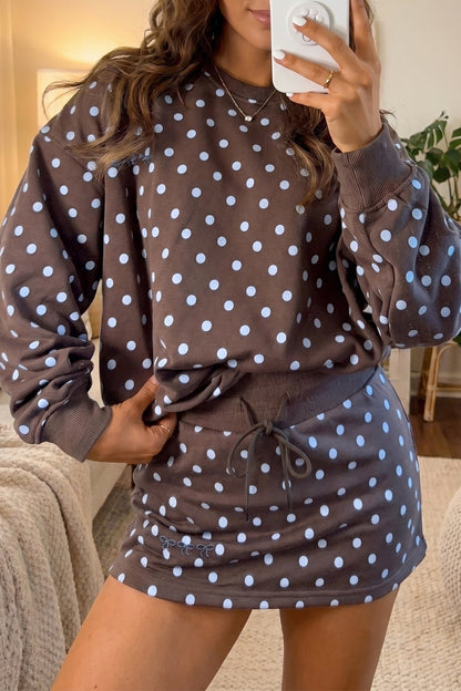 Hazel Blues® |  Dot Darling Dress | Polka Dot Bow Detail Embroidered Dress