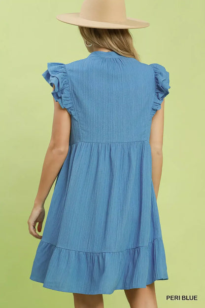 Hazel Blues® |  Umgee Ruffle Sleeve Babydoll Dress