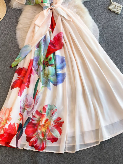 Hazel Blues® |  Floral Off-Shoulder A-Line Dress