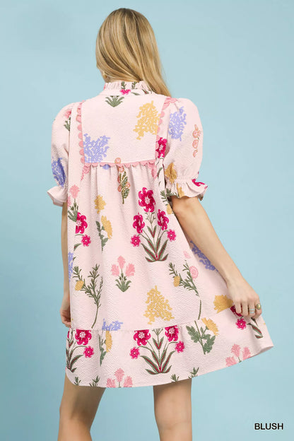 Sunday Bloom Dress | Floral V-Neck Dress