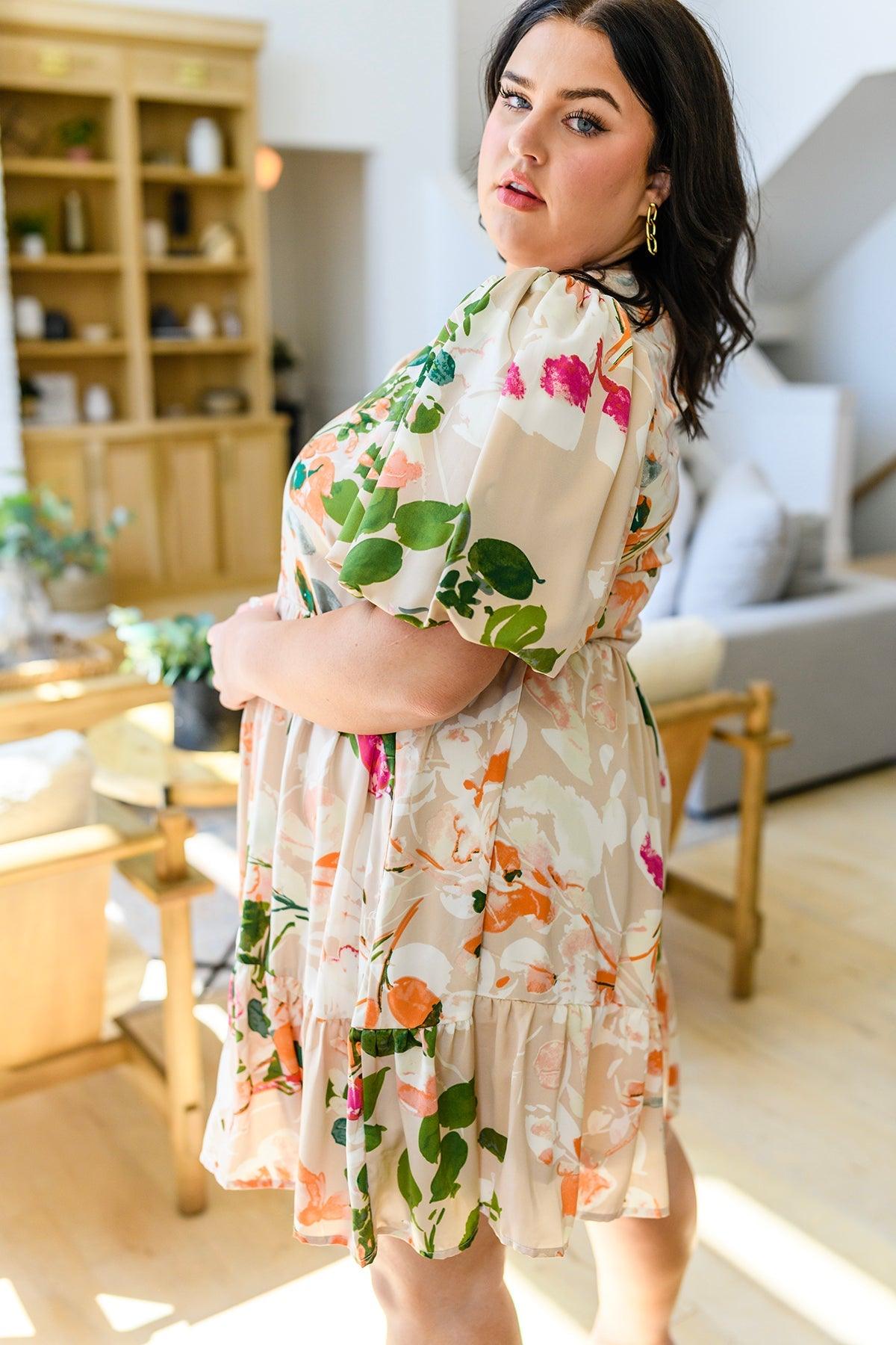 Hazel Blues® |  Delightful Surprise Floral Dress