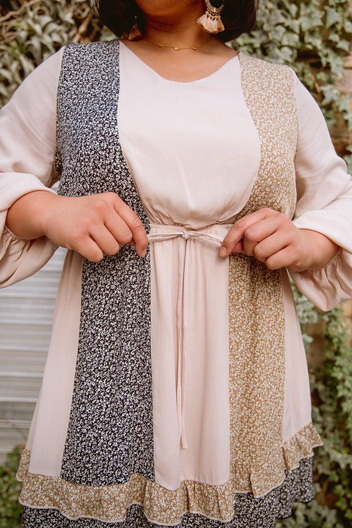 Hazel Blues® | Floral Cuts Dress